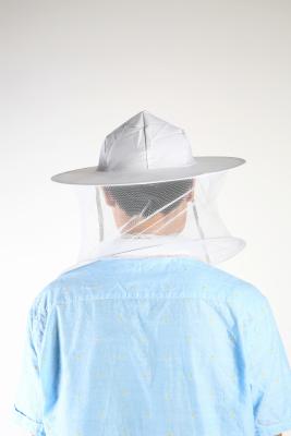 China Breathable Beekeeper Hat Cotton Material White Color For Beekeeping Protective for sale