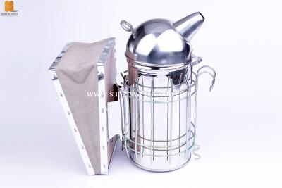 China European Honey Bee Smoker , Stainless Steel Corium Bee Smoker With Inner Tank for sale