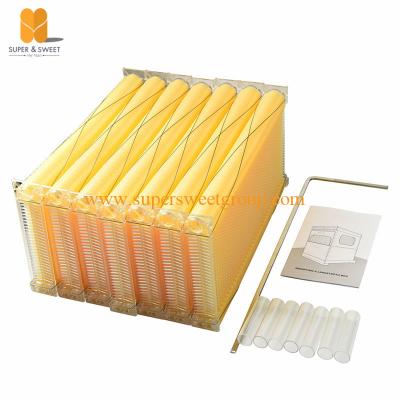 China Chinese Wax-Coated Cedar Wood Automatic Self-Flowing Honey Bee Hive & 7 Auto Frames Apiculture Beekeeping Equipment Tool for sale