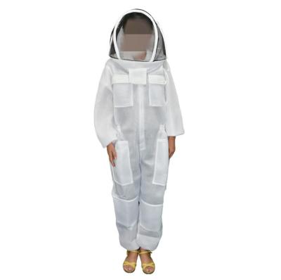 China Full Body Beekeeping Ventilated Suit 3 Layer Mesh beekeeping clothes Beekeeper Suit with Round Veil for sale