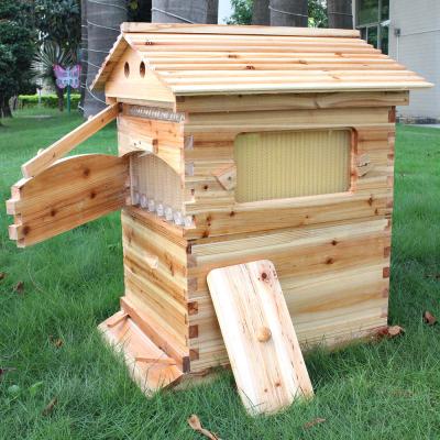 China Unassembled Wax-Coated pine Automatic Self-Flowing Bee Hive Apiculture Beekeeping Equipment box Tool Flow Hive for sale