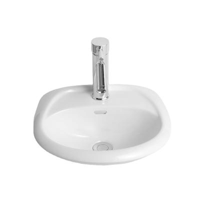 China Modern Economic Custom Design Wall-hung Ceramic Bathroom Pedestal Basin Wash Basin for sale