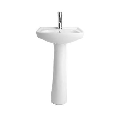 China New Sale Modern Type Half Hand Sink Wash Basin Ceramic Pedestal Wash Basin for sale