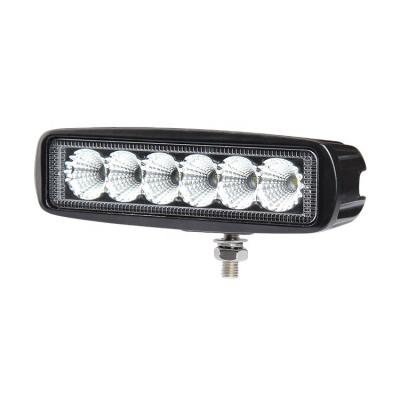 China 6 Inch Offroad Truck SUV 4X4 LED Drive Light Bar Auxiliary Spotlight E-WL-LED-18WRT2Floodlight for sale