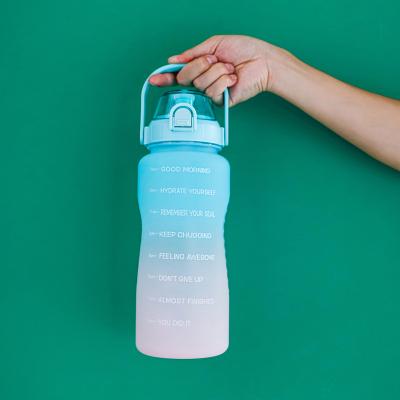 China 32oz Fitness Viable PINK Motivational Sports Water Bottle With Time Marker And Removable Strainer Fast Flow BPA Free Plastic Bottle for sale