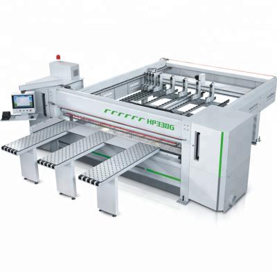 China HP380G High Efficiency Horizontal Wood Automatic Large Feeding Beam Saw Automatic Computer Panel Saw for sale