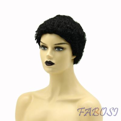 China Short Curly Swiss Lace Wigs Hot Selling 100% BrazilianWigs Human Hair For Black Women for sale