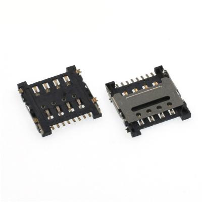 China Flip type micro circuit board sim 8 pin 1.5mm size 8*1pin connector for sale