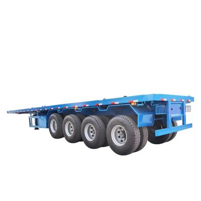 China Truck Trailer High Quality Container Transport Trailers 3 Axle 4 Axles Flatbed Trailer for sale