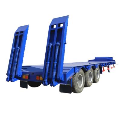 China Truck Trailer 45 foot semi trailer 3-axle low ground semi trailer for sale for sale