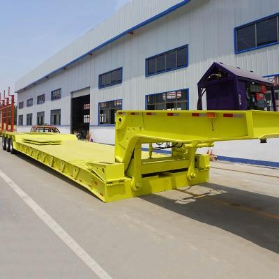 China Truck Trailer Customized Excavator Carrier 100 Ton 120 Ton Hydraulic Low Bed Detachable Trailer for sale