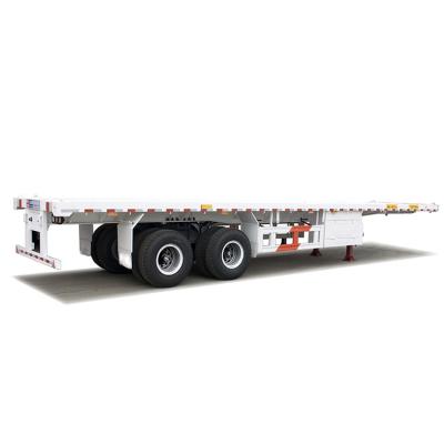 China Truck Trailer Low Price 20ft 40ft Tri-axle Shipping Container Transportation Skeleton Truck Semi Trailer for sale