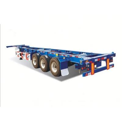 China Truck Trailer Low Price Hot Sale 3 Axle 20ft 40ft Semi Trailer Skeleton Trailer from China for sale