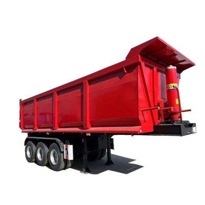 China Truck Trailer Hot Sale 35 cbm hydraulic U-shape box rear tipping trailers Tipper dump truck Semi trailer price for sale for sale