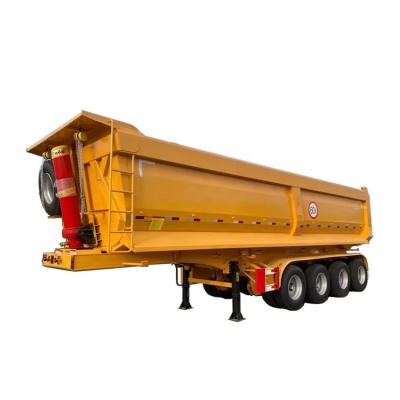 China Truck Trailer Factory Direct Sale 4 Axles Rear Tipper Truck Trailer U Shape Dump Trailer Hydraulic Semi Trailer for sale