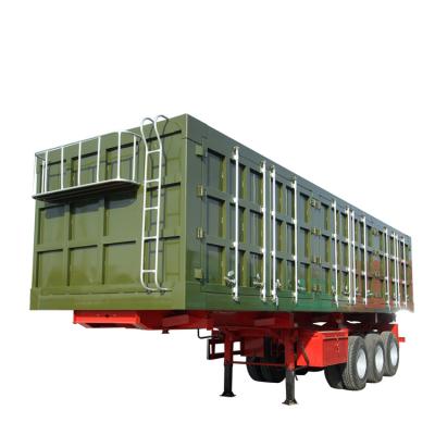 China Truck Trailer Shandong Lander best price 3/4/5/6 axle side dump trailer 25-45cm side dump trailer for sale for sale