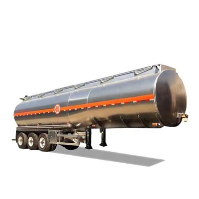 China Truck Trailer 3 Axles 40000 44000 Liters Fuel Tank Trailer Mirror Aluminium Alloy Liquid Petrol Fuel Tank Semi Trailer For Sale for sale