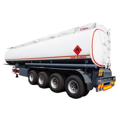 China Truck Trailer Brand New 4 Axle Oil Fuel Tanker Semi Truck Trailer 5000 Liters 50m3 Fuel Tanker Semi Trailer For Sale for sale