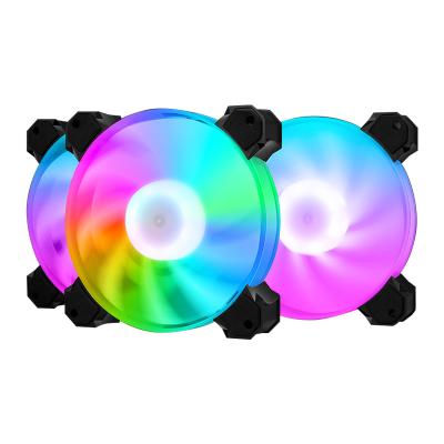 China Newest Design PC Case 12V Colorful Fan 120mm RGB LED Fan Ventilador Optional With ARGB Controller Set for sale