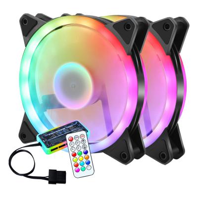 China Computer Case Fan 120mm RGB PC Computer Case Fans Rainbow LED Light Fan For CPU Cooler Ultra Quiet High Airflow for sale