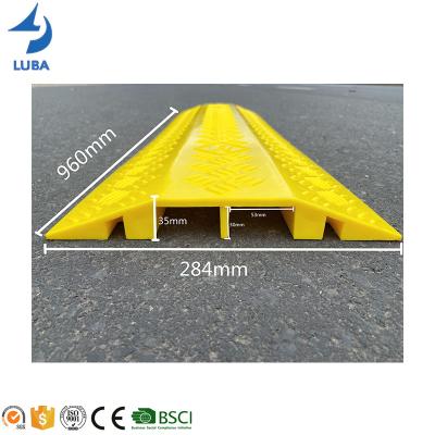 China Durable Indoor 2 Channel PVC Floor Cable Cover Cable Protector for sale