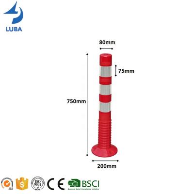 China Soft Anti-theft Draftsman Anti-theft Flexible Unbreakable Post Traffic Bollard PU Warning Post for sale