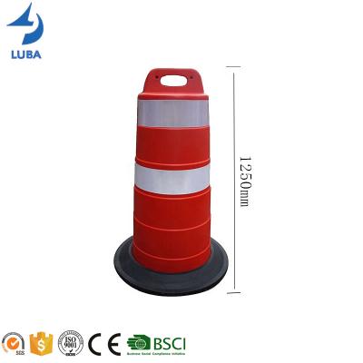 China Pavement Safety Road Safety Traffic Reflective Rubber Base Barrier for sale