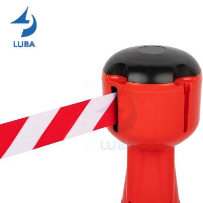 China Pavement Safety Road Safety 9 Meters PVC Traffic Cone Expandable Retractable Belt Topper Tape for sale