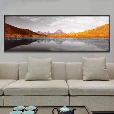 China Modern Minimalist Chinese Painting Living Room Bedroom Living Room Wall Decoration Painting Mountain City Lake Gold Water Landscape for sale