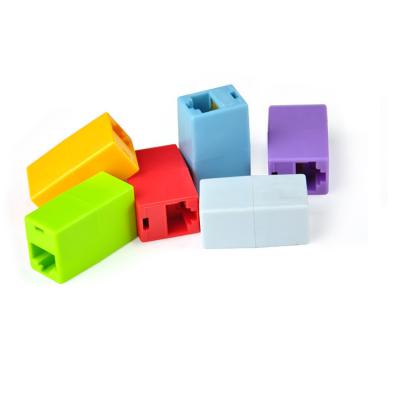 China RJ45 Ethernet Connections LAN Coupler Splitter Plug 8P8C Color Adapter 8P8C Color Adapter for sale