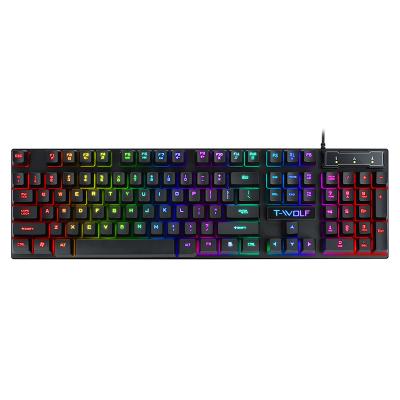 China Spill Resistant Standard USB Wired Mechanical Keyboard Covers English Layout For Computer PC Desktop Gaming for sale