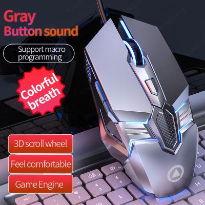 China Cheap 3D 2021 6keys RGB Backlit Ergonomic Mouse 3200 DPI USB Wired Gaming Mouse Desktop Notebook for sale