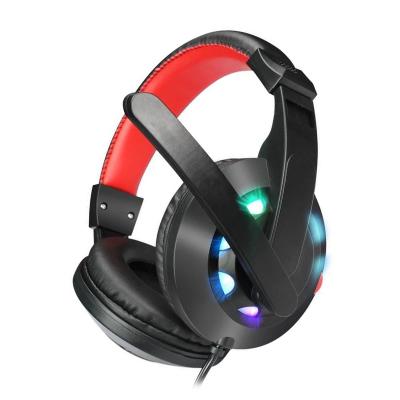 China A65 3.5mm Big Headband Gaming Headsets Earphones Without And With LED Light Mic Stereo Earphones Deep Bass For PC Computer for sale