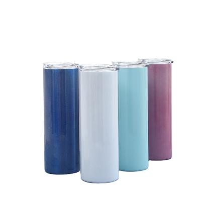 China Durable 20 oz custom 304 stainless steel sublimation tumblers straight skinnies with straw cups for sale