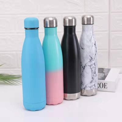 China OEM Sustainable Design Insulated Vacuum Flask Thermoses Sport Cola Shaped Stainless Steel Cola Water Bottle 500ml Amazon Success for sale