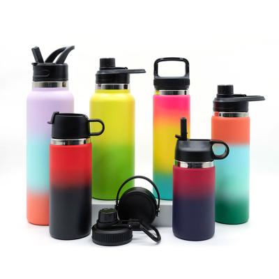 China Double Wall 304 Stainless Steel Vacuum Flask PORTABLE Custom Sport Gym Water Bottle for sale