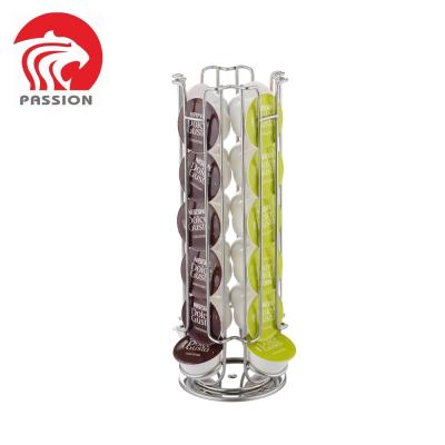 China Rotating Dolce Enthusiasm 24 Pod Coffee Capsule Rotating Disc Holder Tower for sale