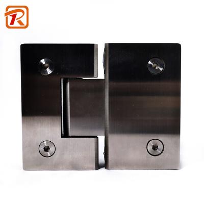 China Easy Installation 180 Degree Bevel Shower Room Accessories Hinge Stainless Steel Glass Clip for sale