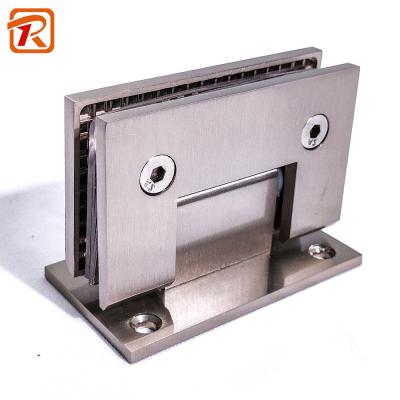 China Easy Installation Stainless Steel Chrome Finish 90 Degree Bilateral Right Angle Door Hinge Part Shower Closing Glass Flange for sale