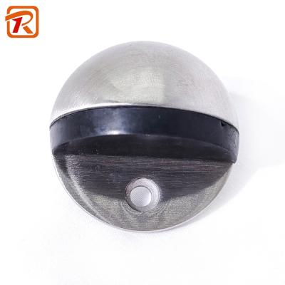 China Modern Outdoor Metal Stainless Steel Door Accessories Security Rubber Hemisphere Floor Floor Door Stops for sale