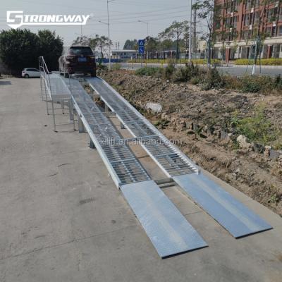 China CAR REPAIR MAINTENANCE RAISING 22000Ib Car Ramp Folding Easy Installation Portable Car Strongway Adjustable Car Ramps on hot sale for sale