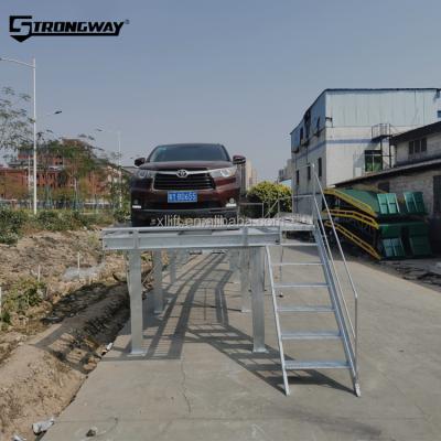 China CAR REPAIR high quality car garage 3T car Ramp MAINTENANCE Folding Ramp Hot Galvanizing Folding Height Car LIFTING Ramps for sale for sale