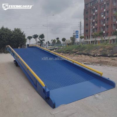 China Factory strong forklift 8tons loading ramps ramp strongway unloading hydraulic loading ramps high for trucks for sale