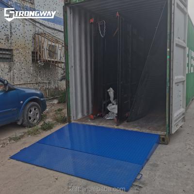 China High quality strongway container strongway hotels trailer 8ton steel price cheap car yard unloading ramp truck loading ramps for factory for sale