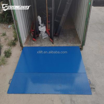 China High quality strongway cheap price steel flat rail container hotels trailer 10ton yard ramps truck portable loading ramps for factory for sale