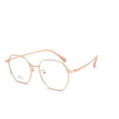 China Fashionable Alloy Glasses Frames Korean New Brand Design Men Women Eyewear 2020 Round Clear Metal Spectacle Eyewear Frames for sale