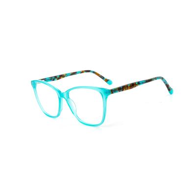 China Fashionable Wholesale Acetate Glass Optical Frame Glass Eyewear Stock Frame for sale