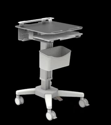 China OSEN X2 Modern Mobile Hospital Furniture Dental Equipment Laptop Trolley with Adjustable Lock Height for sale