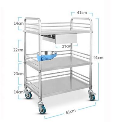 China Contemporary Best Selling Stainless Steel Mobile Medical Device Trolley Drug Delivery Vehicle for sale