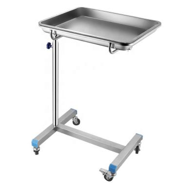 China OSEN Mayo Trolley Medical Stainless Steel Trolley Modern Stainless Steel Surgery Instrument Tray Rack Hospital Trolley for sale